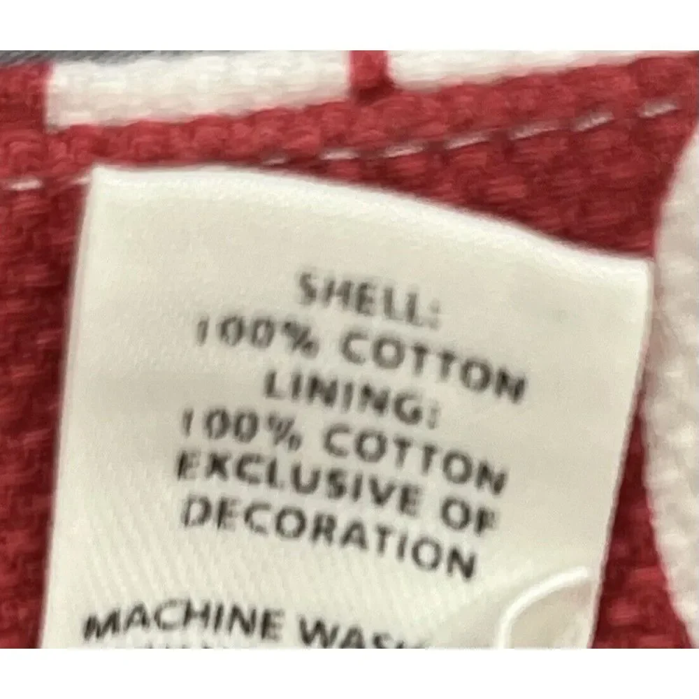 Ann‎ Taylor Loft Petite Skirt 10P Red Floral Pencil Mini Lined Cotton Career - Picture 8 of 8